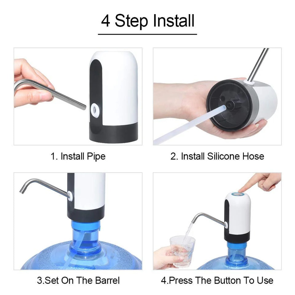 💧 Dispensador de Agua Eléctrico USB | Portátil, Recargable y Compatible con Garrafones