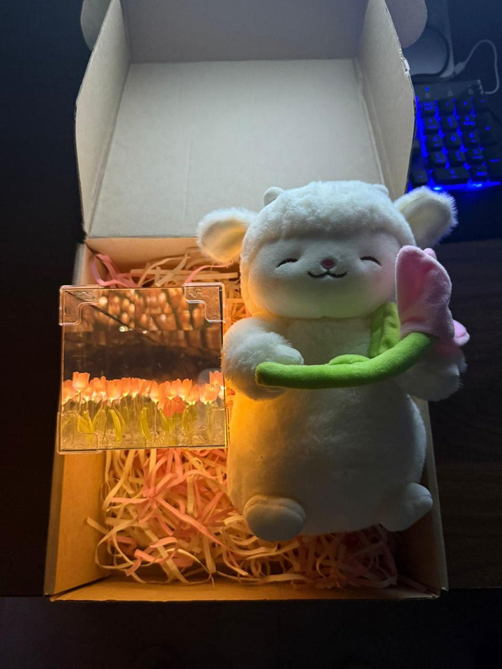 ✨ Pack Tulipán con Peluche y Caja Decorativa | Un Regalo que Ilumina el Corazón