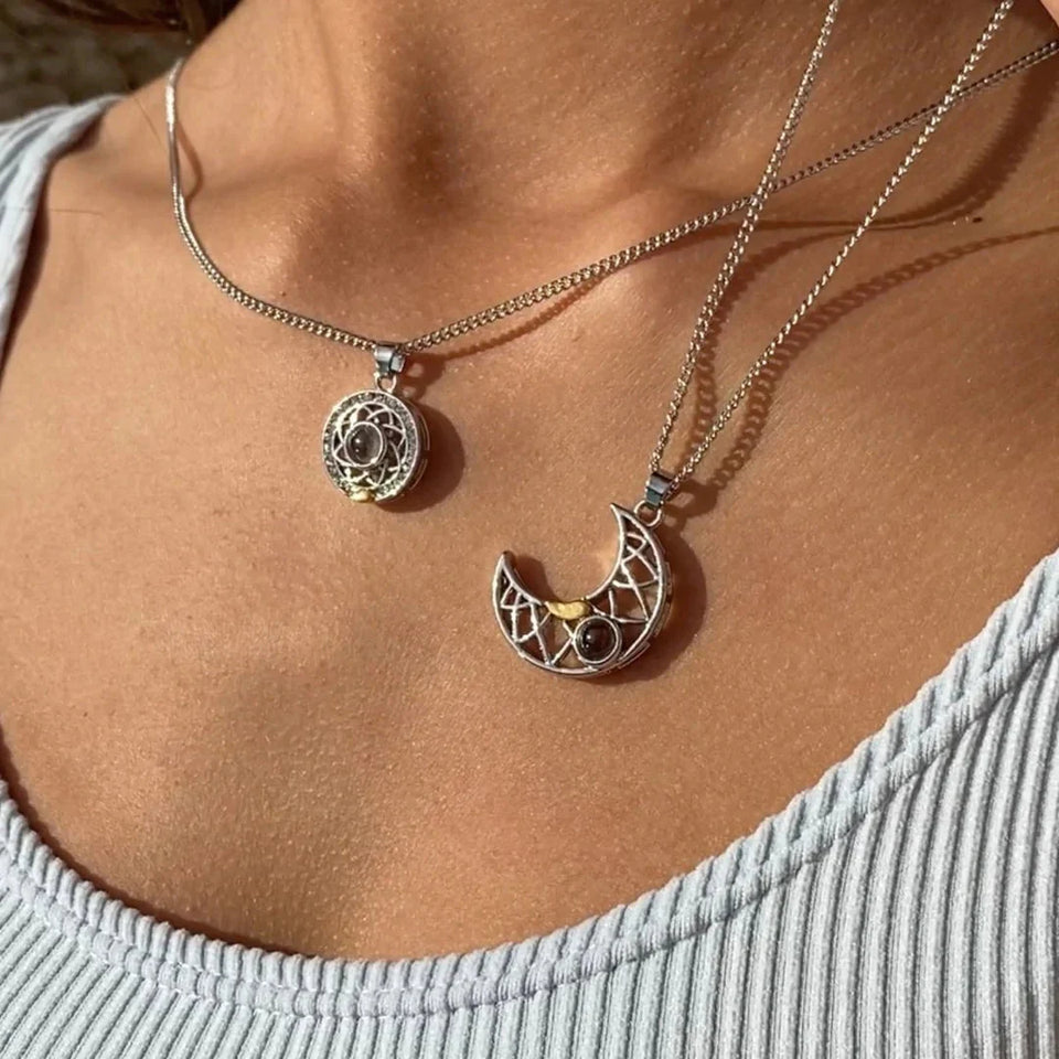 🌙☀ Collar Pareja Sol & Luna | Un Símbolo de Amor Eterno y Conexión Infinita