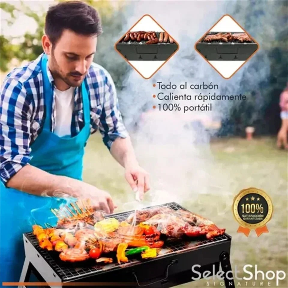 🍖 Parrilla Plegable Portátil | Asados Donde Quieras, Cuando Quieras